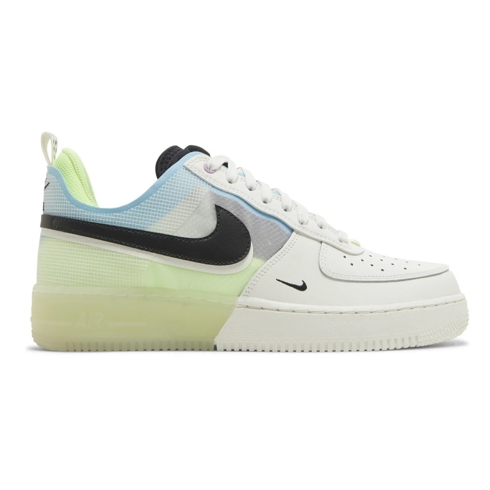 Nike Air Force 1 React Sail | Barely Volt | Ghost Green Black DM0573-101 Size 9